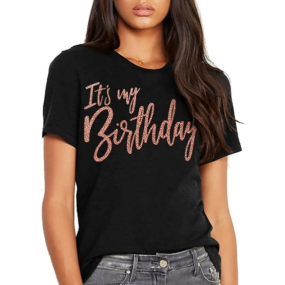 Womens It's My Birthday T-Shirt - Birthday Squad & Party Crew Birthday Queen Shirts