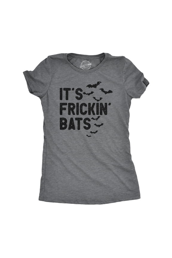 Womens Its F-in Bats T Shirt Funny Halloween Spooky Season Bat Lovers Tee for Ladies Womens Graphic Tees