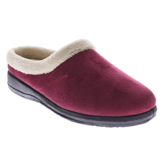 Womens Ivana Clog-Style Suede Slippers - Burgundy - Size 36