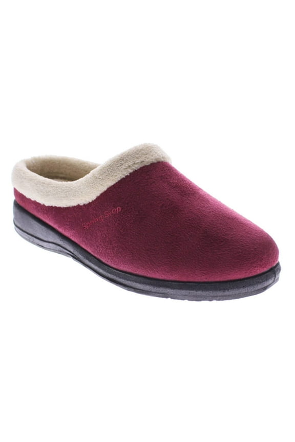 Womens Ivana Clog-Style Suede Slippers - Burgundy - Size 36