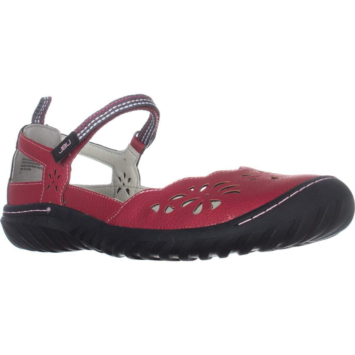 Womens JBU by Jambu Deep Sea Encore Mary Jane Flats Red Walmart