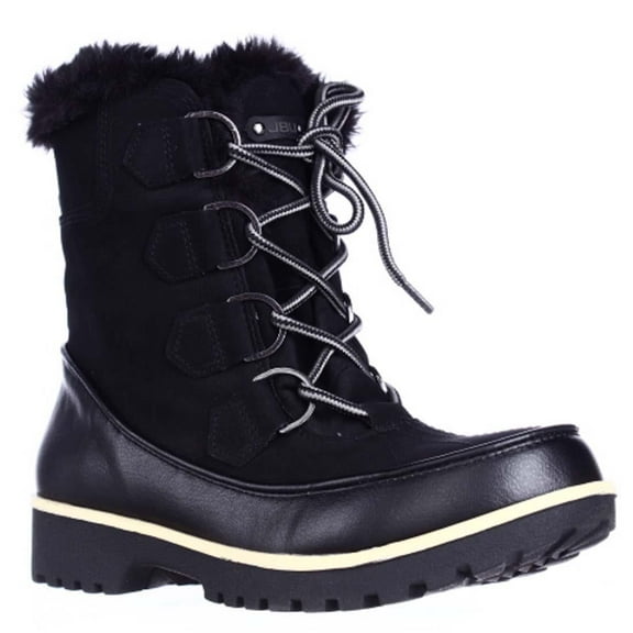 Womens JBU by Jambu Mendocino Mid Calf Faux Fur Winter Snow Boots - Black