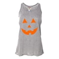 thumbnail image 1 of Womens Jack O Lantern Pumpkin Face Halloween Funny Flowy Racerback Tank Top T-Shirt, 1 of 1