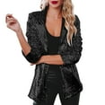 Womens Jacket Sequins Sequin Casual Long Sleeve Glitter Party Shiny