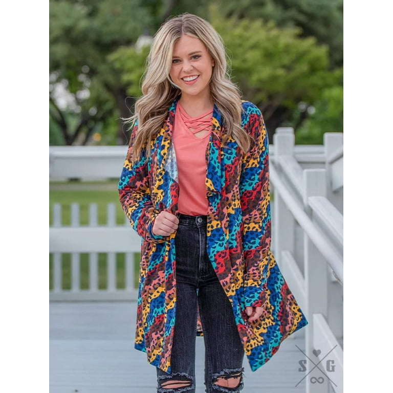 Walmart deals cheetah cardigan