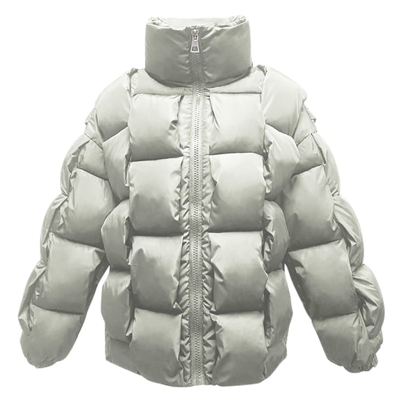 Womens Jacket Solid Color Three Dimensional Woven Down Jacket Block Warm And Thick Unisex Jacket Plus Size Winter Coats for Women Fashion Clothing for Women,Womens Jackets Casual 2XL
