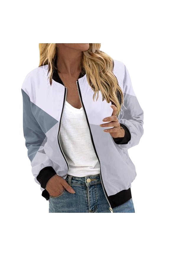 Womens Jackets Casual, Lightweightjackets,Spring Long Sleeve Coat Stand Lightweight Short Outwear Tops
