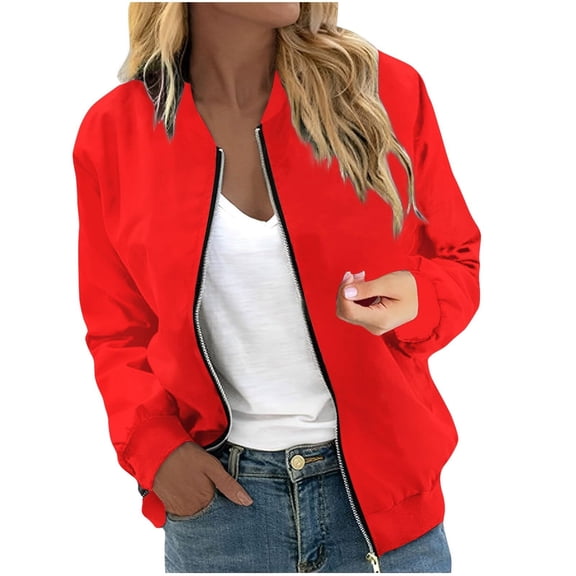 Womens Jackets Casual, Lightweightjackets,Spring Long Sleeve Coat Stand Lightweight Short Outwear Tops
