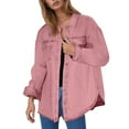 thumbnail image 1 of Womens Jackets Fall Jacket Women's Fashion Denim Long Sleeve Button Down Jacket Pure Color Mid Length European & Style, 1 of 6