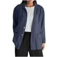 thumbnail image 1 of Womens Jackets Fall New Cardigan for Women Business Casual Open Front Office Work Lightweight Suit Jackets Fall Blazers with Pocket Navy L, 1 of 6