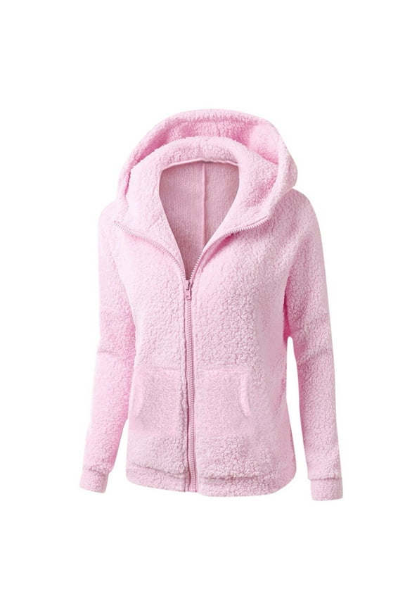 Womens Jackets Fleece Lightweight Jacket Spring Fall Winter Transitional Fashion Cute Thin Solid Color Coat with Pockets