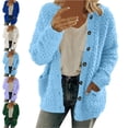 thumbnail image 1 of Womens Jackets Long Sleeve Jackets Solid Color Casual Zipper Hooded Warm Sweatshirt Tops Autumn Winter Jackets for women, 1 of 7