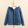 thumbnail image 1 of Womens Jackets Plush Christmas gift Comfortable To resist cold Lightweight Sun Protection Warm Jacket Blue Trendy Outerwear Size L, 1 of 9