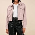 thumbnail image 1 of Womens Jackets Suede Zip Up Collared Long Sleeve with Pockets for Stylish Daily Look, 1 of 9