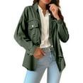 thumbnail image 1 of Womens Jackets Winter Jackets for Women Women's Pure Color Loose Denim Jacket With Sleeves, 1 of 5