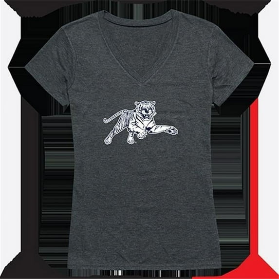 Womens Jackson State University Cinder Tee, Heather Charcoal - Medium