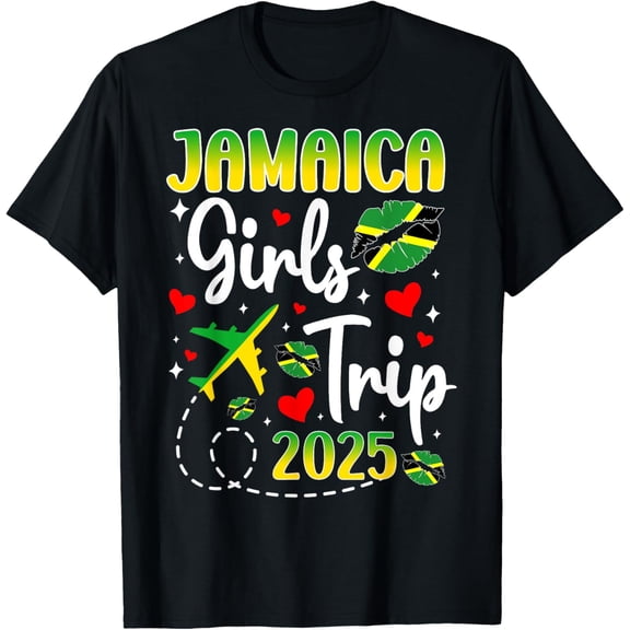 Womens Jamaica Girls Trip 2025 Summer Vacation Weekend Funny T-Shirt Unisex S-5XL Hot Trending Shirt, Vintage Birthday Gift