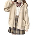 thumbnail image 1 of Womens Japanese Cute Knitted Cardigan Sweater Long Sleeve Button Down School Jacket, 1 of 2