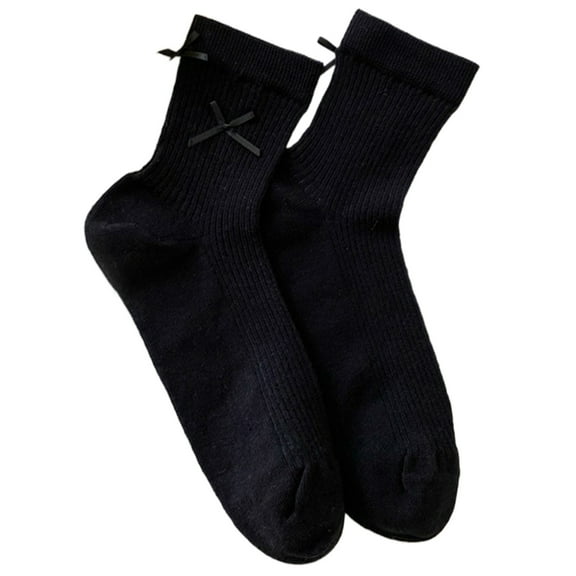Womens Japanese Sweet Double Bowknot Cotton Short Tube Socks Elegant Solid Color Hollow Out Breathable Thin Ankle Socks