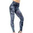 thumbnail image 1 of Womens Jean Leggings High Waist Stretchy Jeans Tummy Control Jeans with Pockets Hip Lift Yoga Pants, 1 of 6