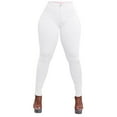 thumbnail image 1 of Womens Jeans Fashion High Waisted Petite Plus Size Stretch Colored White Pants Sizes L, 1 of 6