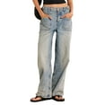 thumbnail image 1 of Womens Jeans High Waisted Straight Leg Baggy Boyfriend Jeans for Women Trendy 2025 Cargo Pants Light Blue S, 1 of 9