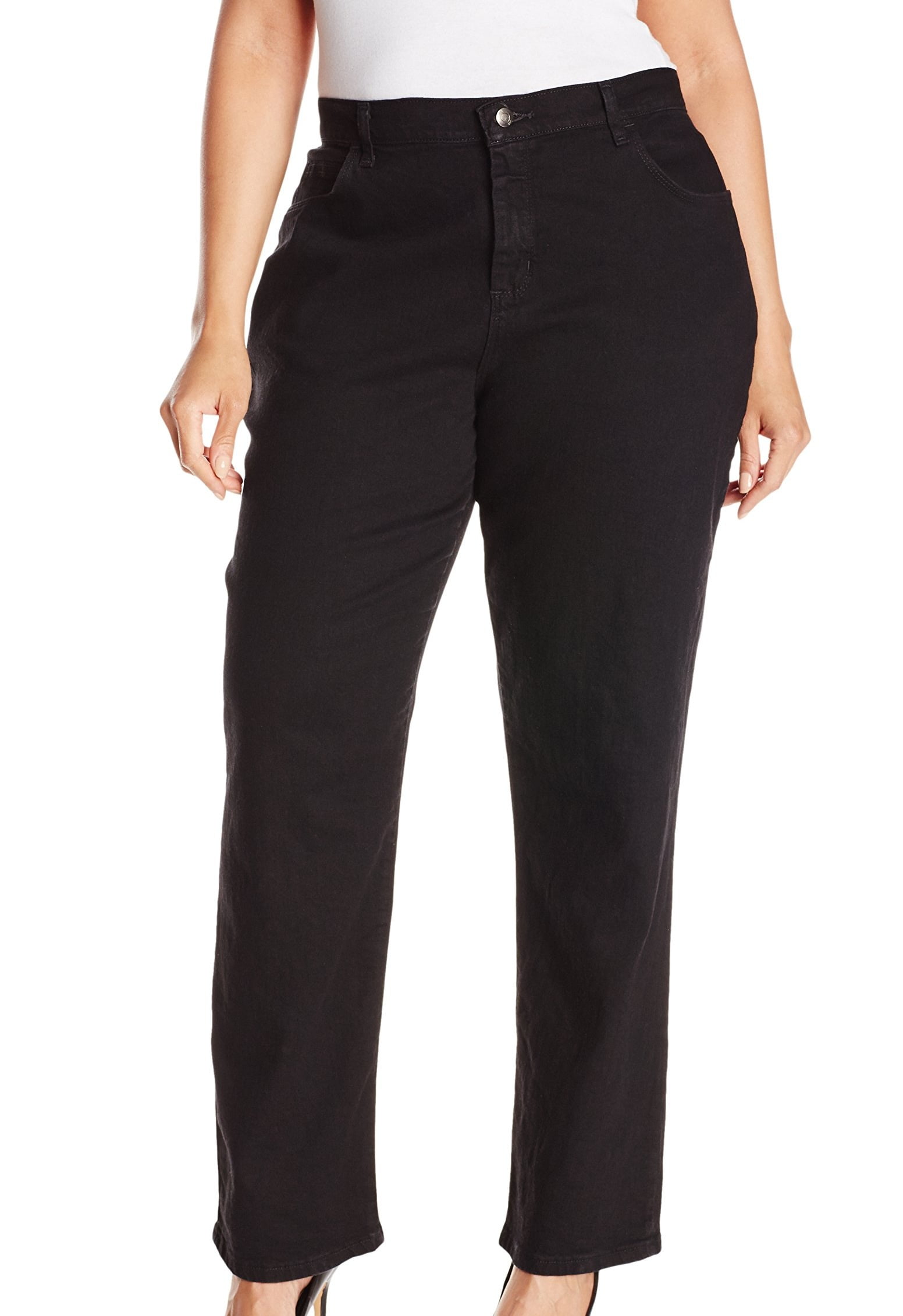 Womens Jeans Plus Long Relaxed Fit Straight Leg Denim 24W