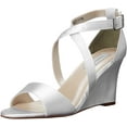 thumbnail image 1 of Womens Jenna Satin Dress Wedge Sandals, 1 of 8