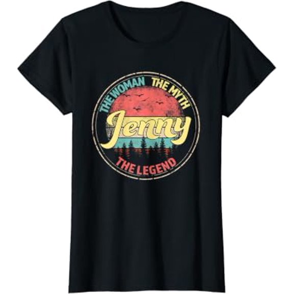 Womens Jenny The Myth Legend Personalized Name T-Shirt