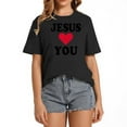 thumbnail image 1 of Womens Jesus Loves You T-Shirt, 1 of 4