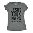 thumbnail image 1 of Womens Jesus Took Naps T shirt Funny Novelty Christian Religion Faith Graphic Womens Graphic Tees, 1 of 9