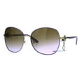 thumbnail image 1 of Womens Jewel Arm Hinge Metal Rim Butterfly Diva Sunglasses Purple Brown Purple, 1 of 4