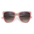 thumbnail image 1 of Womens Jewel Chain Arm Plastic Oversize Cat Eye Retro Diva Sunglasses Pink - Brown, 1 of 6