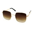 thumbnail image 1 of Womens Jewel Chain Arm Rectangular Metal Rim Butterfly Sunglasses Gold Brown, 1 of 4