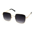 thumbnail image 1 of Womens Jewel Chain Arm Rectangular Metal Rim Butterfly Sunglasses Gold Smoke, 1 of 4