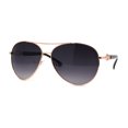thumbnail image 1 of Womens Jewel Chain Arm Retro Tear Drop Pilots Sunglasses Gold Black - Smoke, 1 of 4