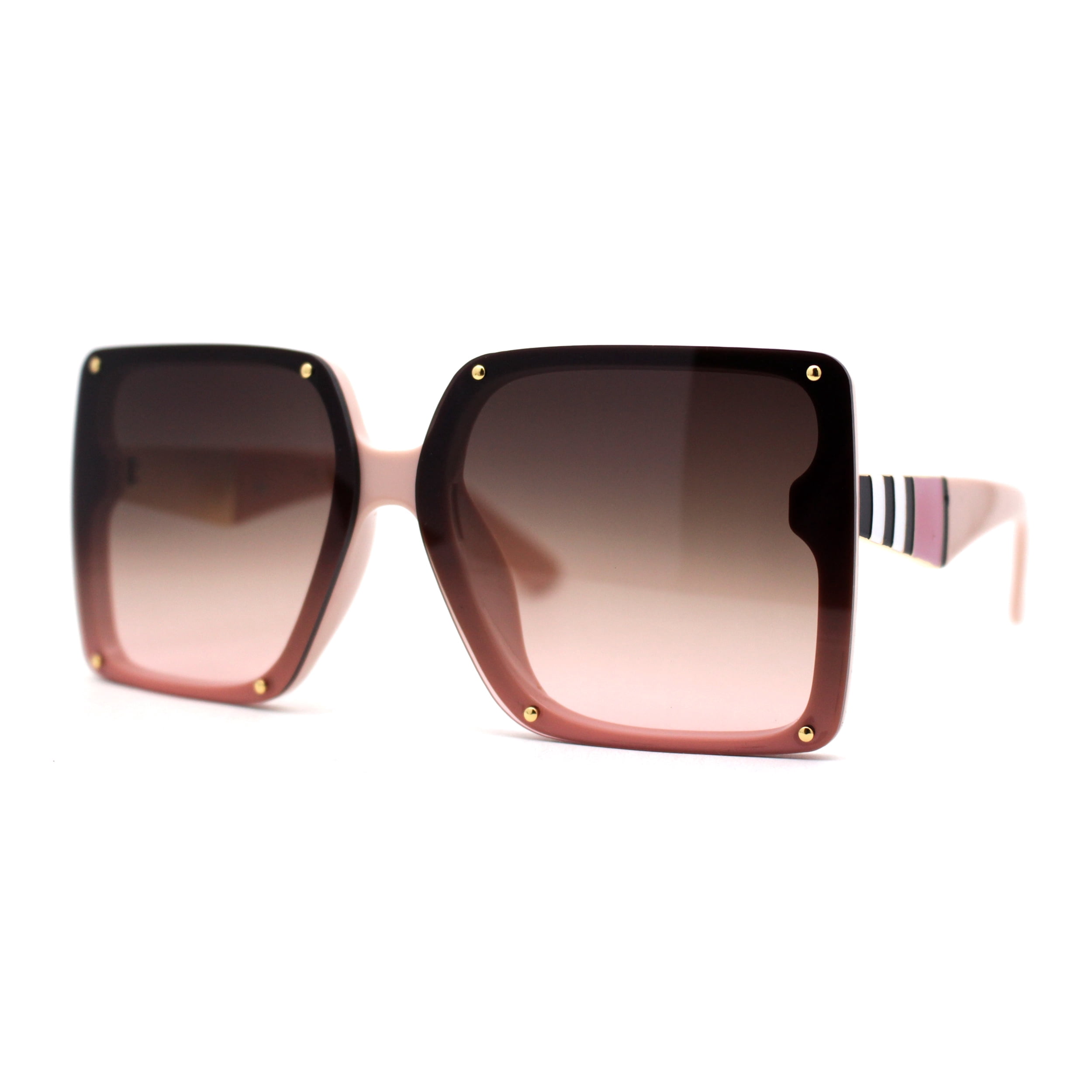 Womens Jewel Stud Rectangle Butterfly Designer Shade Sunglasses