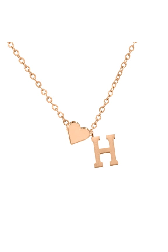 Womens Jewelry Initial Heart Necklace Heart Letter Necklace Personalized Monogram Necklace 1 Pc Choker Necklace Necklaces Sparkly Necklace Chain Jewerly Fashion Minimalist Party Prom Accessories for