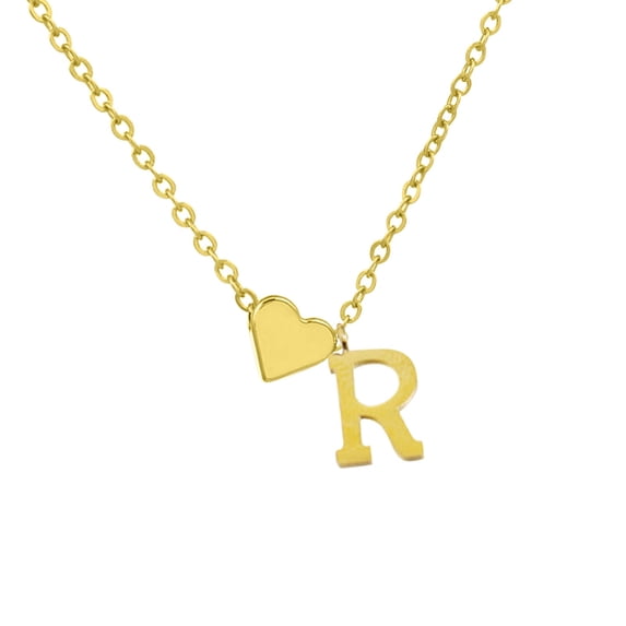 Womens Jewelry Initial Heart Necklace Heart Letter Necklace Personalized Monogram Necklace 1 Pc Necklace for Women Jewelry Gifts