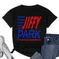 thumbnail image 1 of Womens Jiffy Park White T 100% Cotton T-Shirt, White Black 2X-Large, 1 of 5