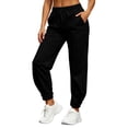thumbnail image 1 of Womens Jogger Sweatpants Drawstring Elastic Waist with Pockets Casual Workout Black M, 1 of 8