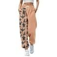 thumbnail image 1 of Womens Joggers Halloween Printed High Waisted Sweatpants Stretch Drawstring Grunge Trousers Fall Winter Relaxed Fit Women's Pants, 1 of 4
