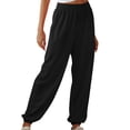 thumbnail image 1 of Womens Joggers Lounge Casual Pants with Elastic Waistband, Athletic Running Sweatpants for Women, 1 of 5