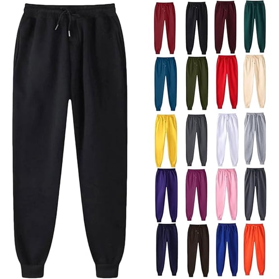 Womens Joggers Pants Elastic Waisted Sweatpant with Drawstring Pants Pockets Casual Active Workout Running Sports Trousers