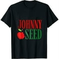 thumbnail image 1 of Womens Johnny Appleseed Day Apple Trees Orchard Nursery Pioneer T-Shirt Black, 1 of 5