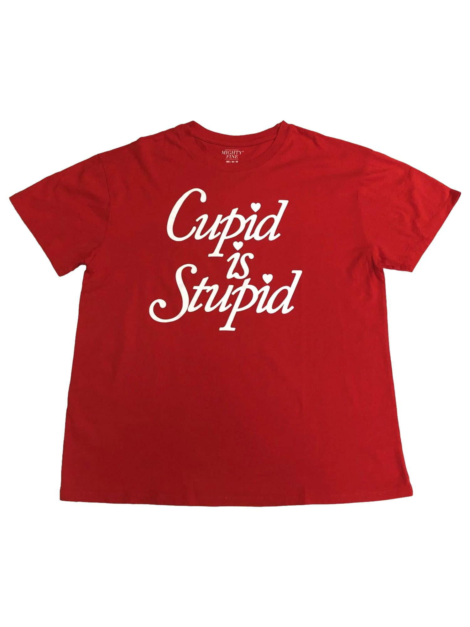 Womens Oversized Cupid is Stupid Valentine Boyfriend Tee Shirt T