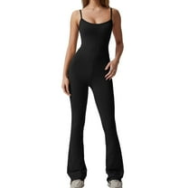 Womens Jumpsuit Spaghetti Straps Neck Bodycon Full Length Casual Unitard Playsuit Date Night Rompers