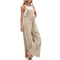 thumbnail image 1 of Womens Jumpsuits Casual Plus Size Fashion Loose Fit Dressy Overalls Lightweight Wide Leg Rompers with Pockets, 1 of 6