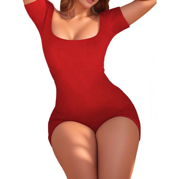 Womens Jumpsuits Shorts Rompers Workout Bodysuits Yoga Summer Fashion Vacation Outfits Clothes 2025 Red S