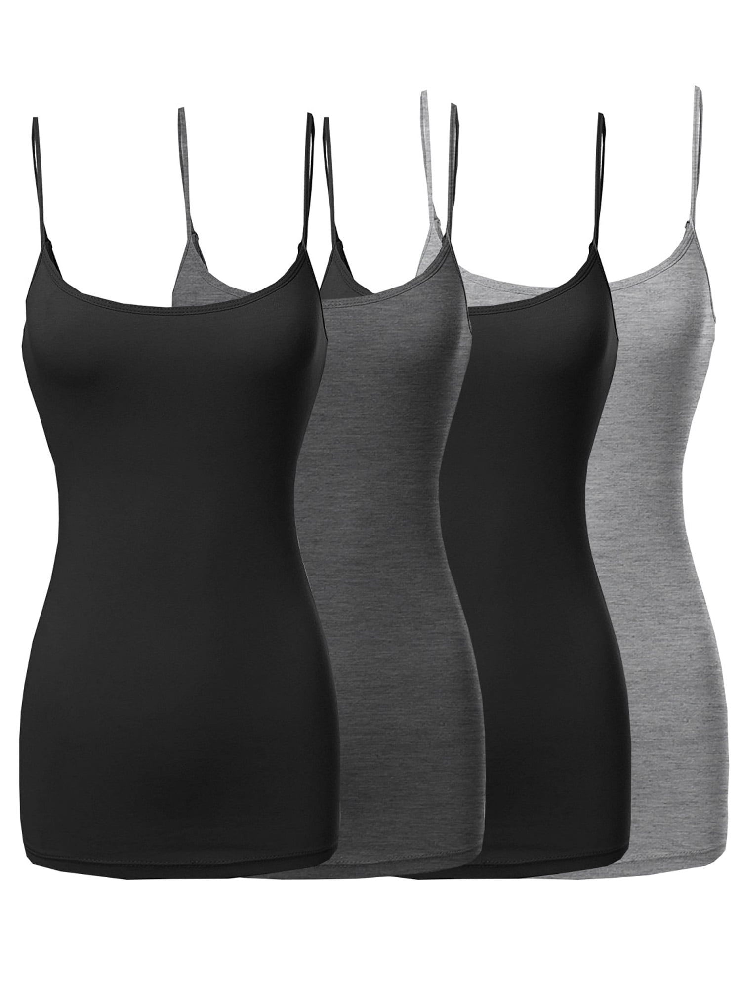 ELEG & STILANCE Women Cotton Sando & Camisole/Spaghetti Strap Tank Tops  Open Neck Sleeveless Relax fit Camisole (28 Till 36) (28, Black) :  : Fashion